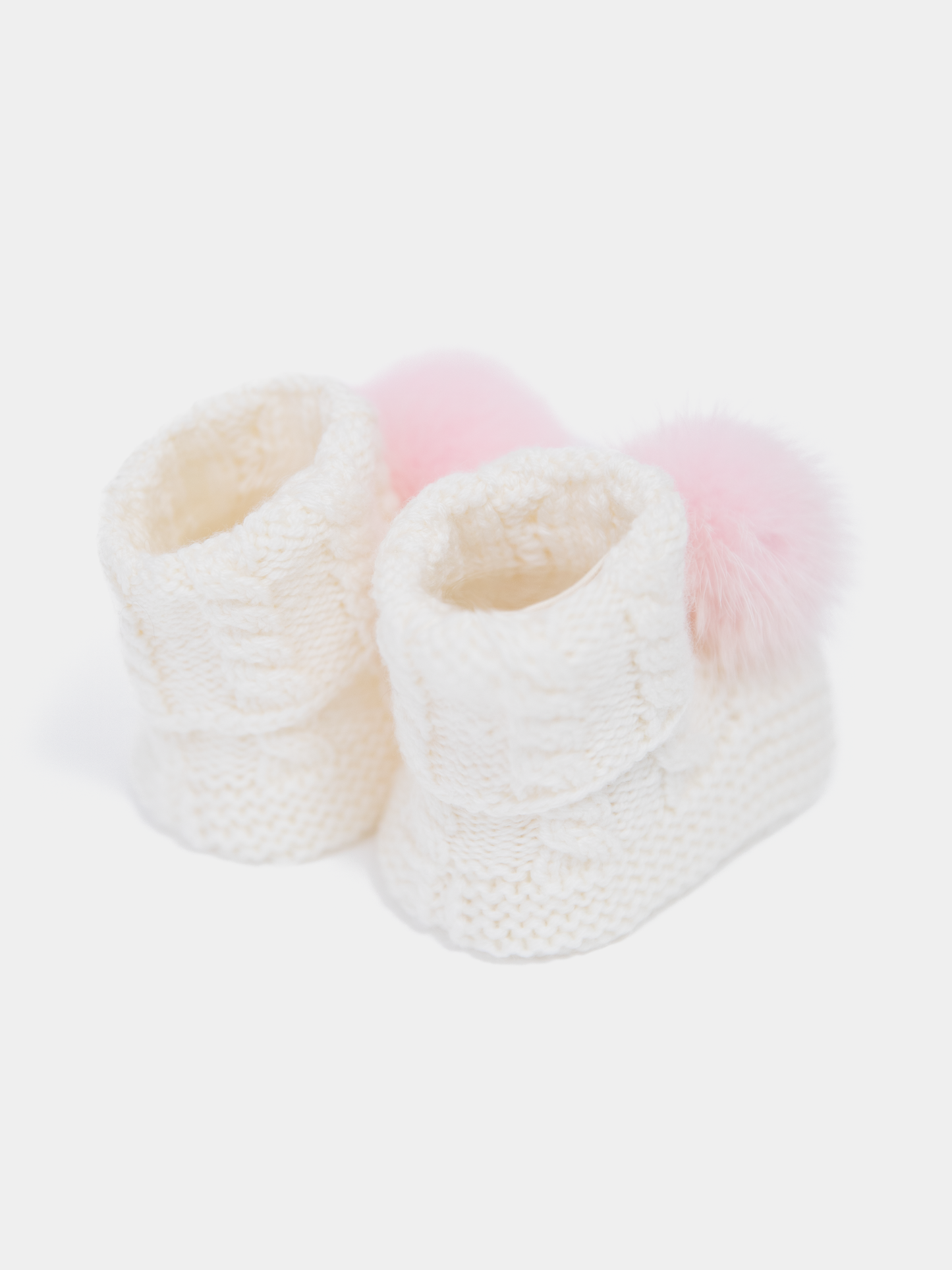 7.1 “New England” merino wool booties (Pink PomPoms)