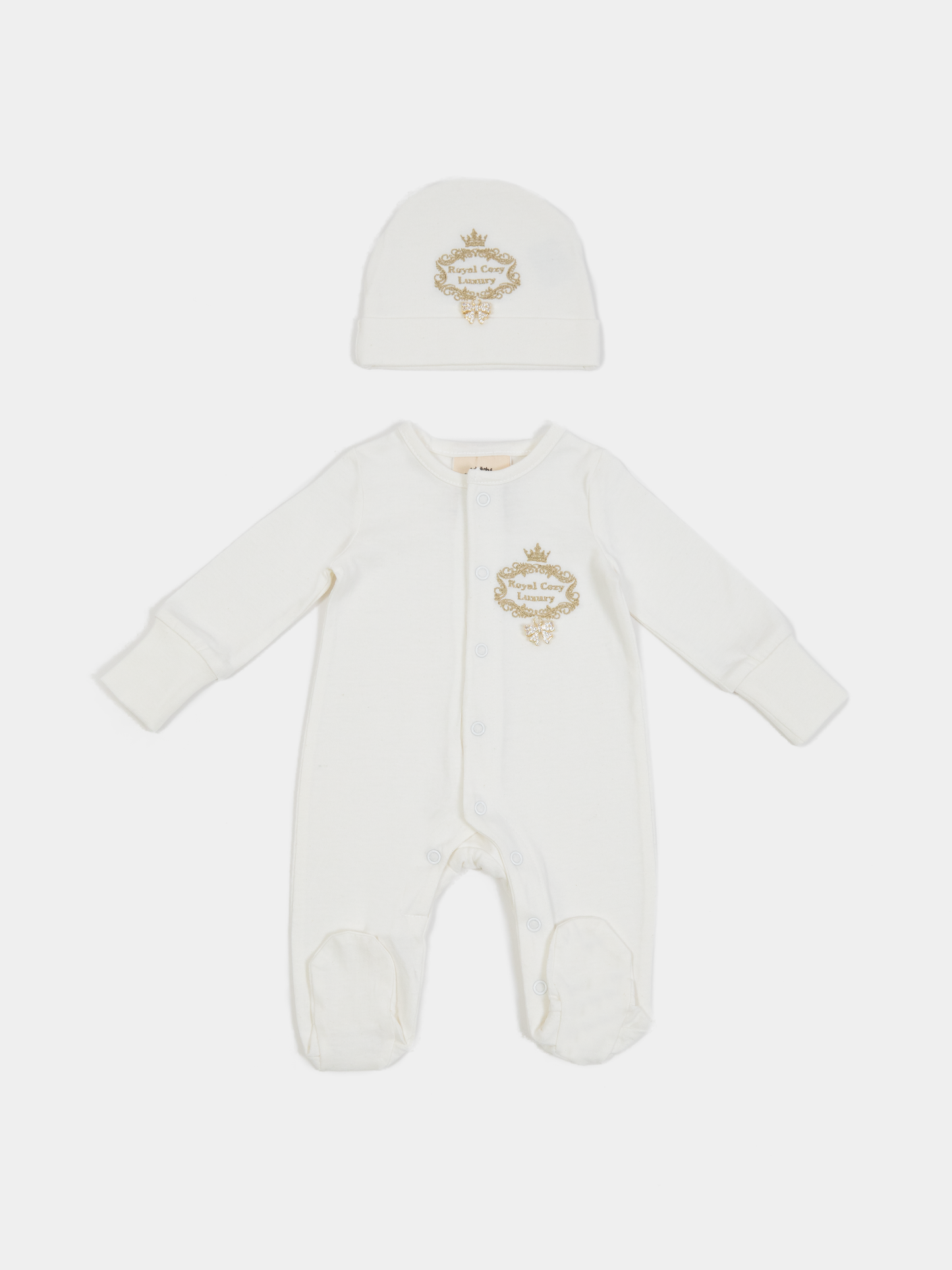 15 “New Angel” unisex newborn set organic cotton jumpsuit and hat