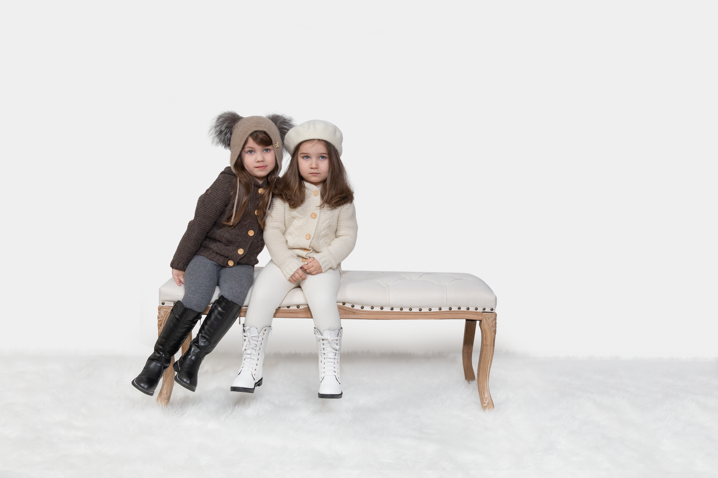 4.1 Merino Wool Pants/Leggings for Toddler/Little GIRL or BOY (Ivory)