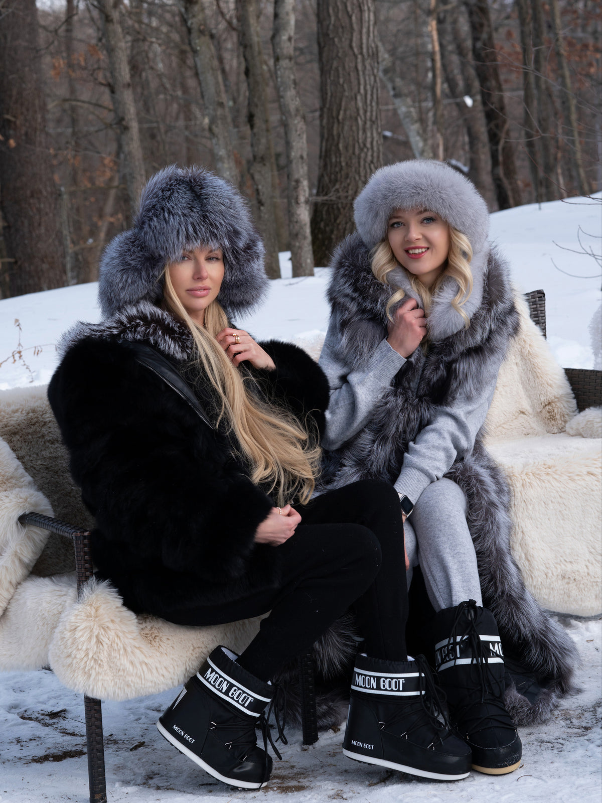 Women's Hooded Fur Jacket