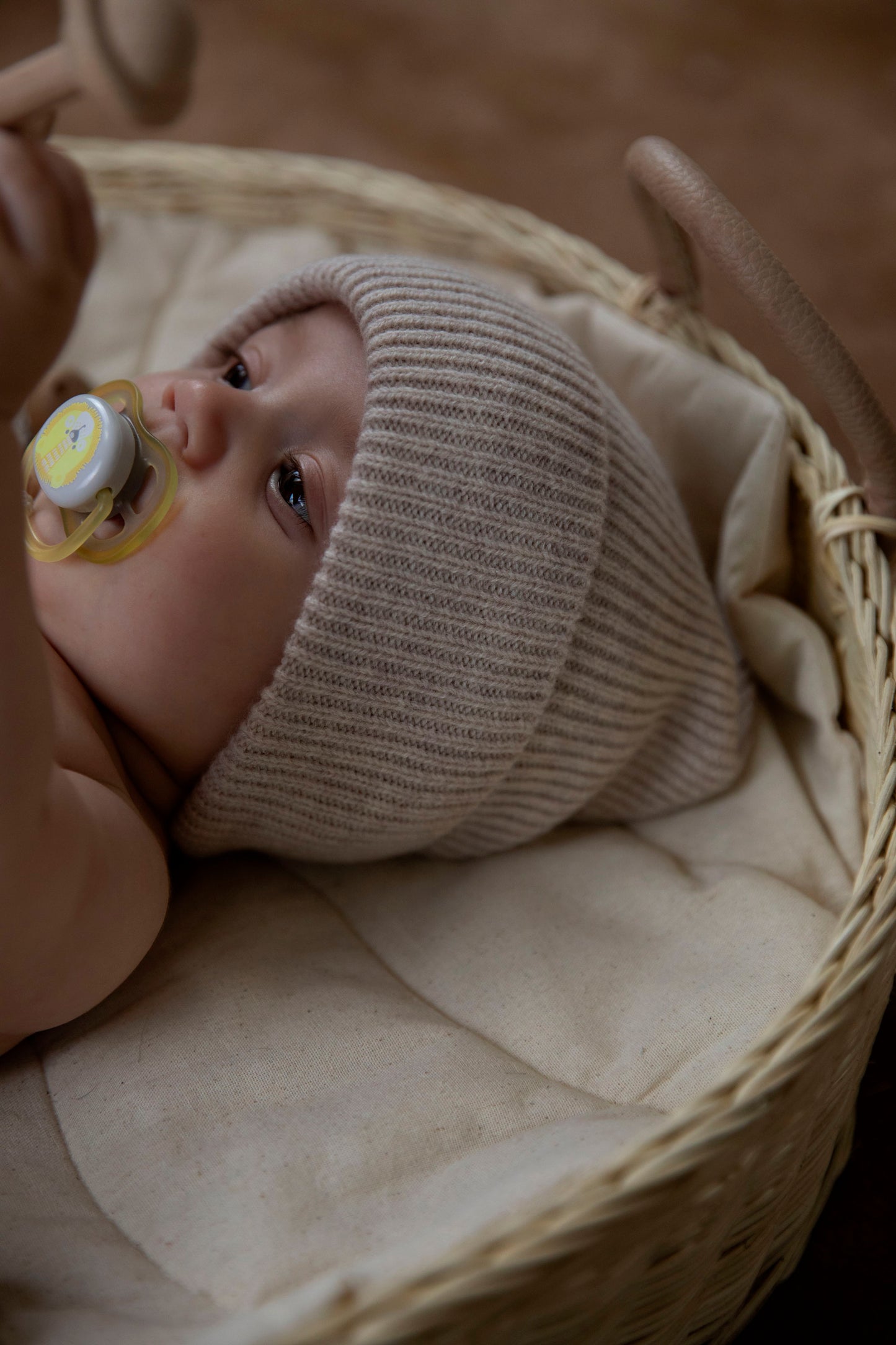 2.1 Merino Wool Beanie for Baby/Toddler or Kids (Beige)