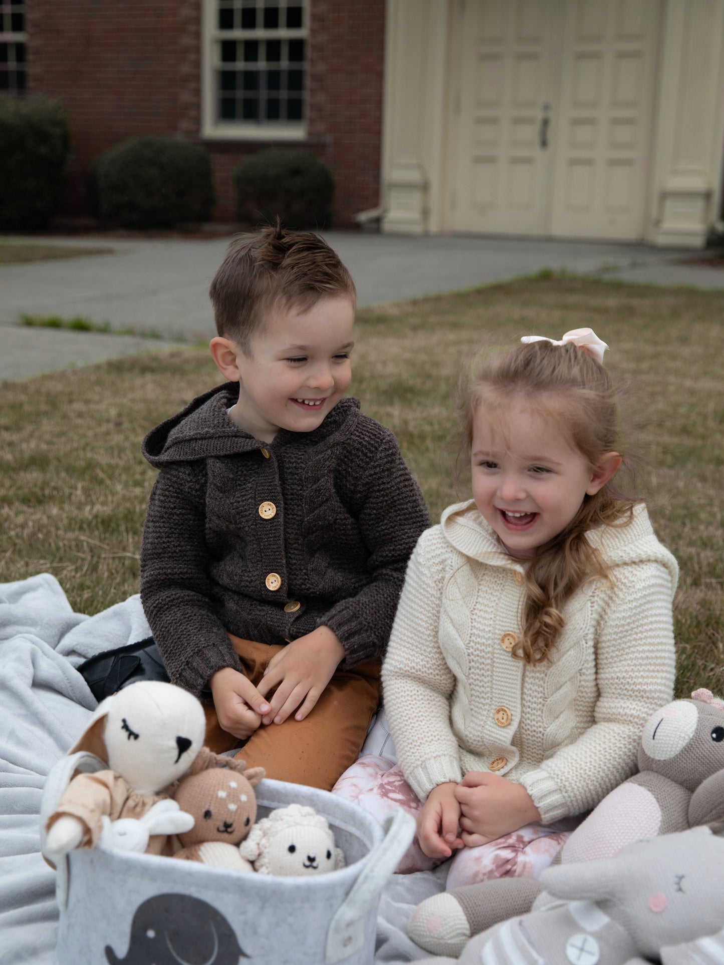 5 Chunky Knit Merino wool cardigan – “New England” (Brown)