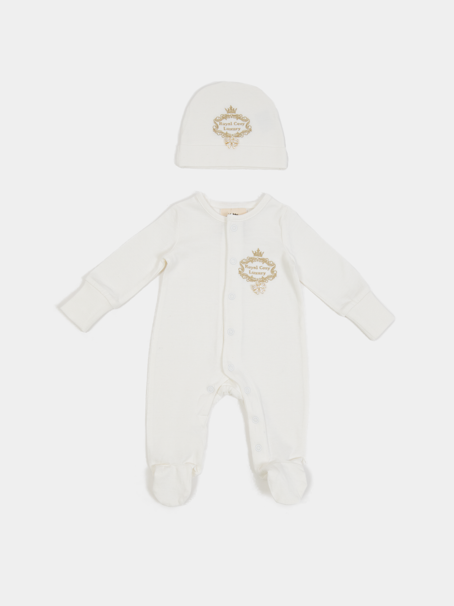15 “New Angel” unisex newborn set organic cotton jumpsuit and hat