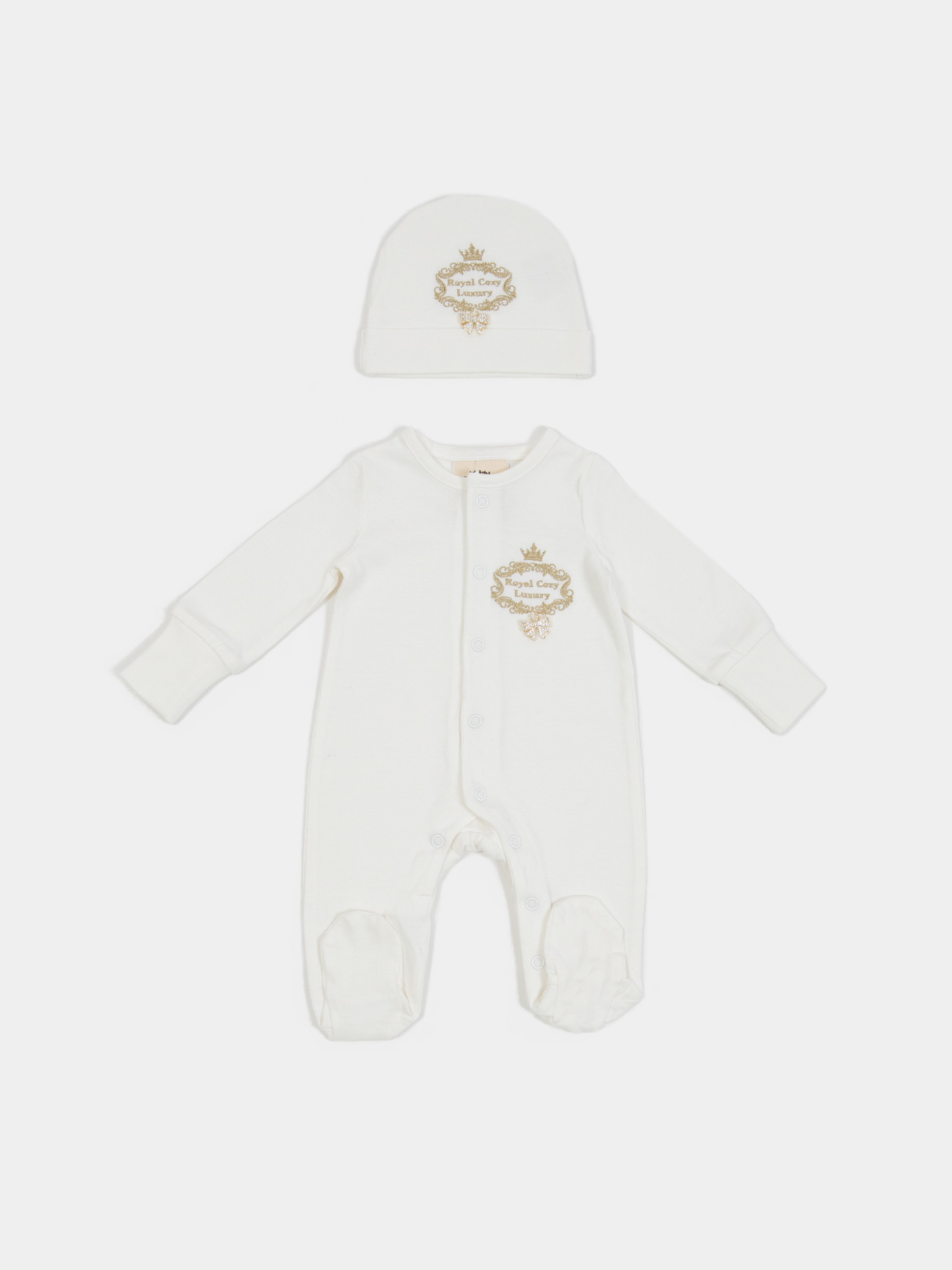 15 “New Angel” unisex newborn set organic cotton jumpsuit and hat