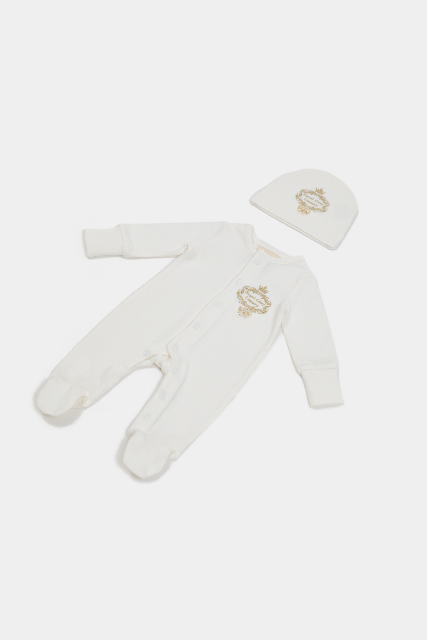 15 “New Angel” unisex newborn set organic cotton jumpsuit and hat