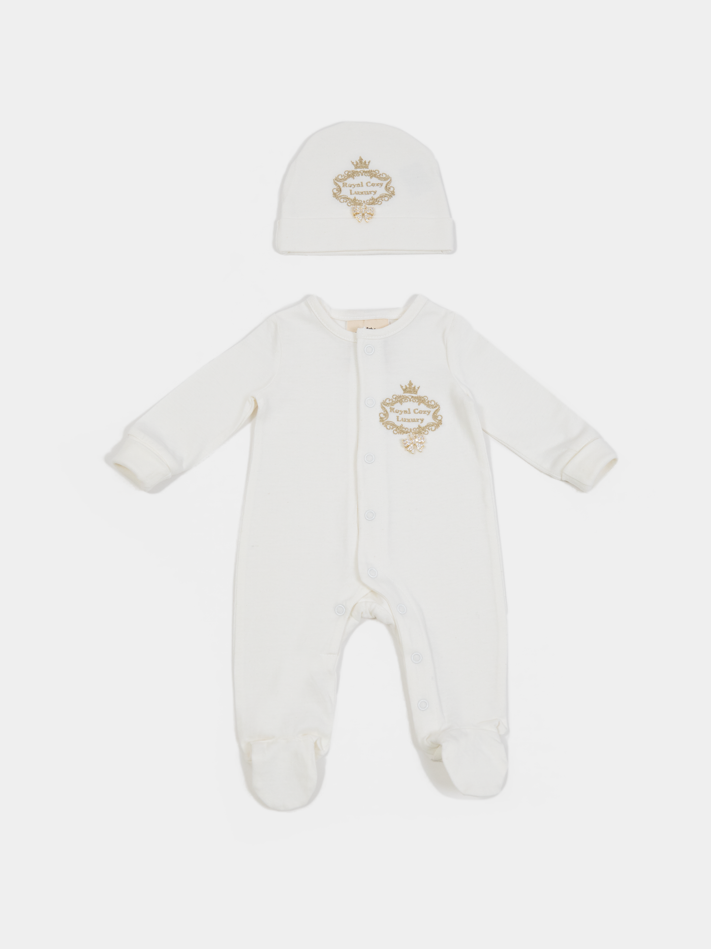 15 “New Angel” unisex newborn set organic cotton jumpsuit and hat
