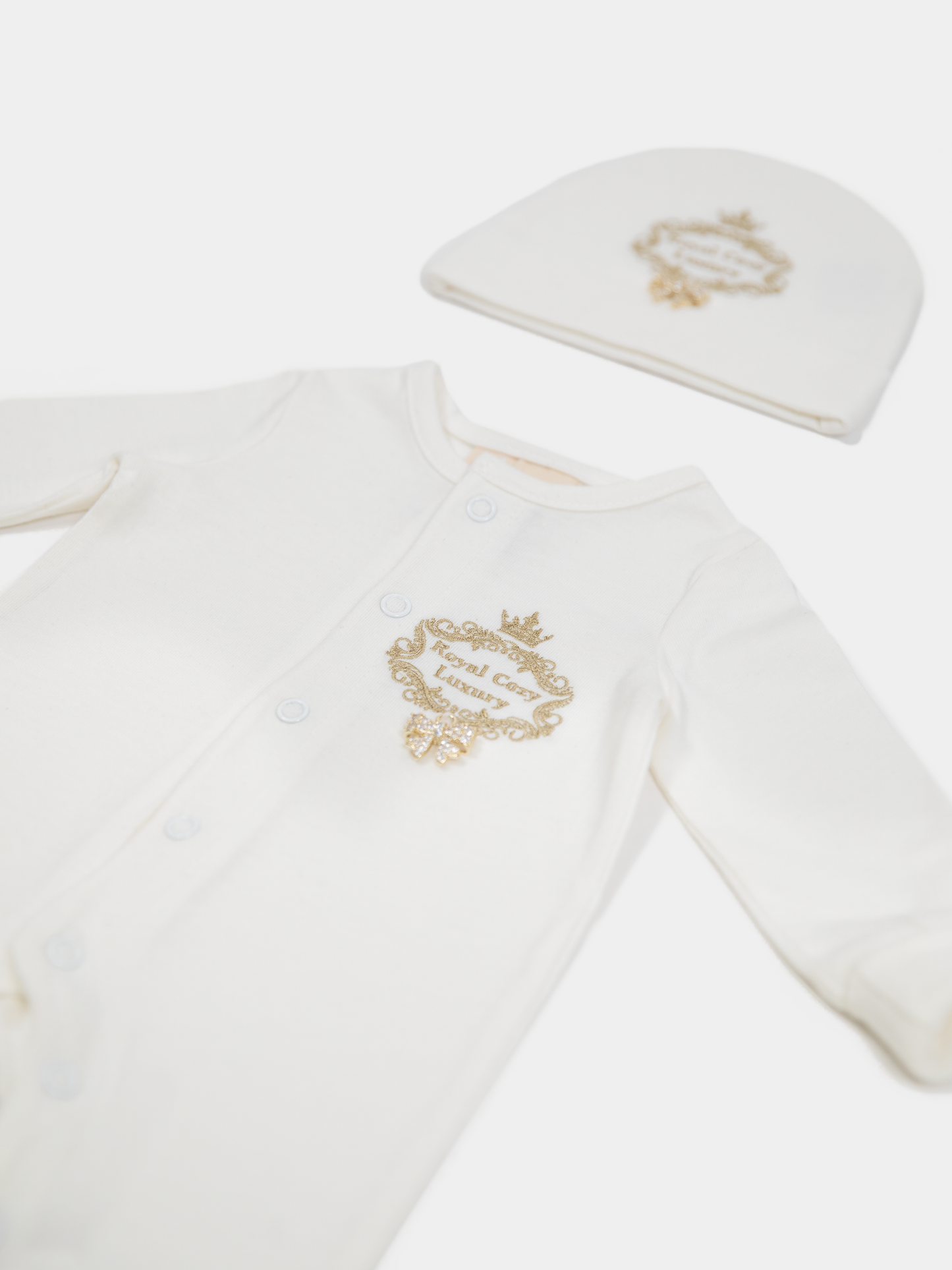 15 “New Angel” unisex newborn set organic cotton jumpsuit and hat