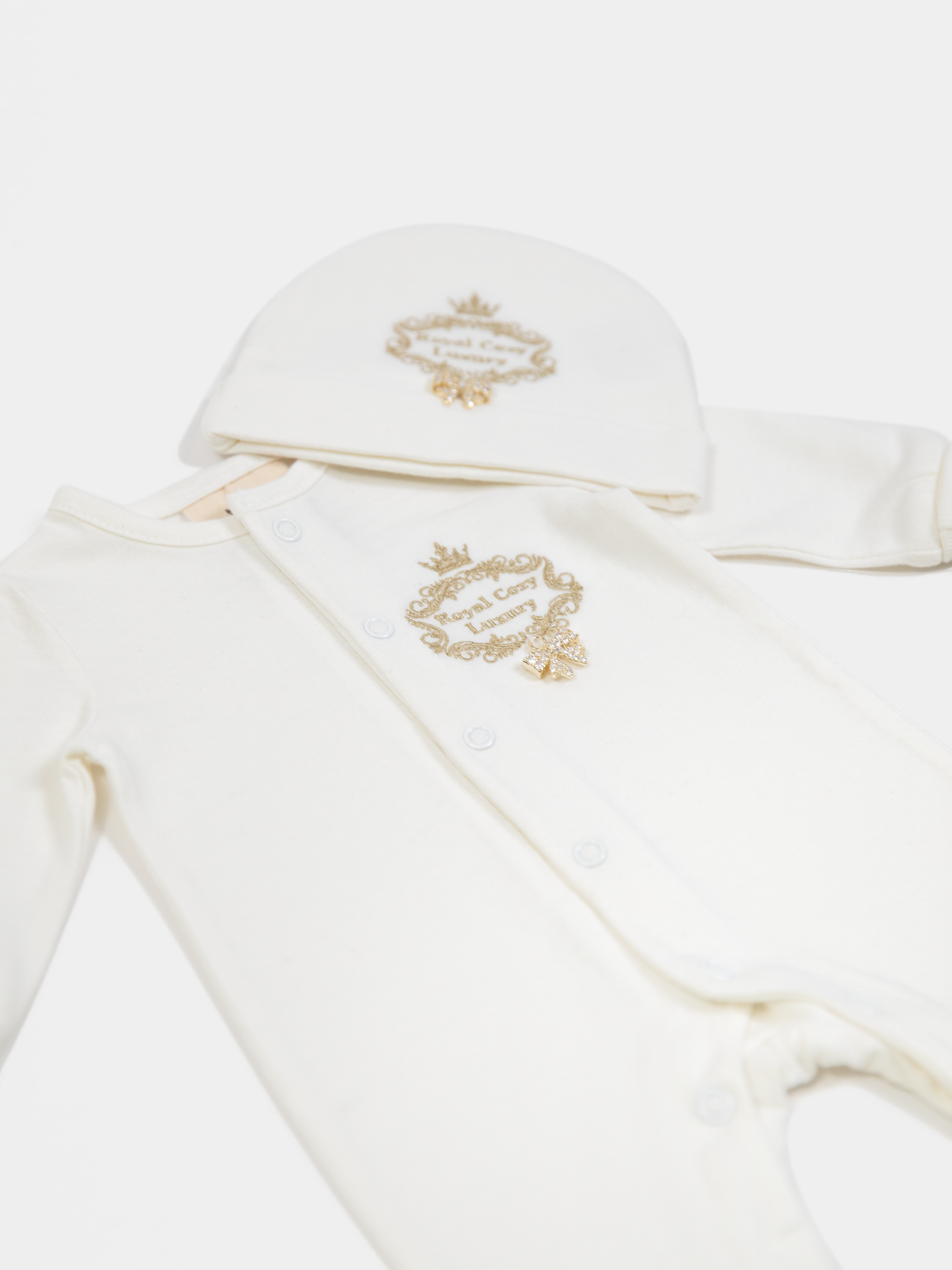 15 “New Angel” unisex newborn set organic cotton jumpsuit and hat