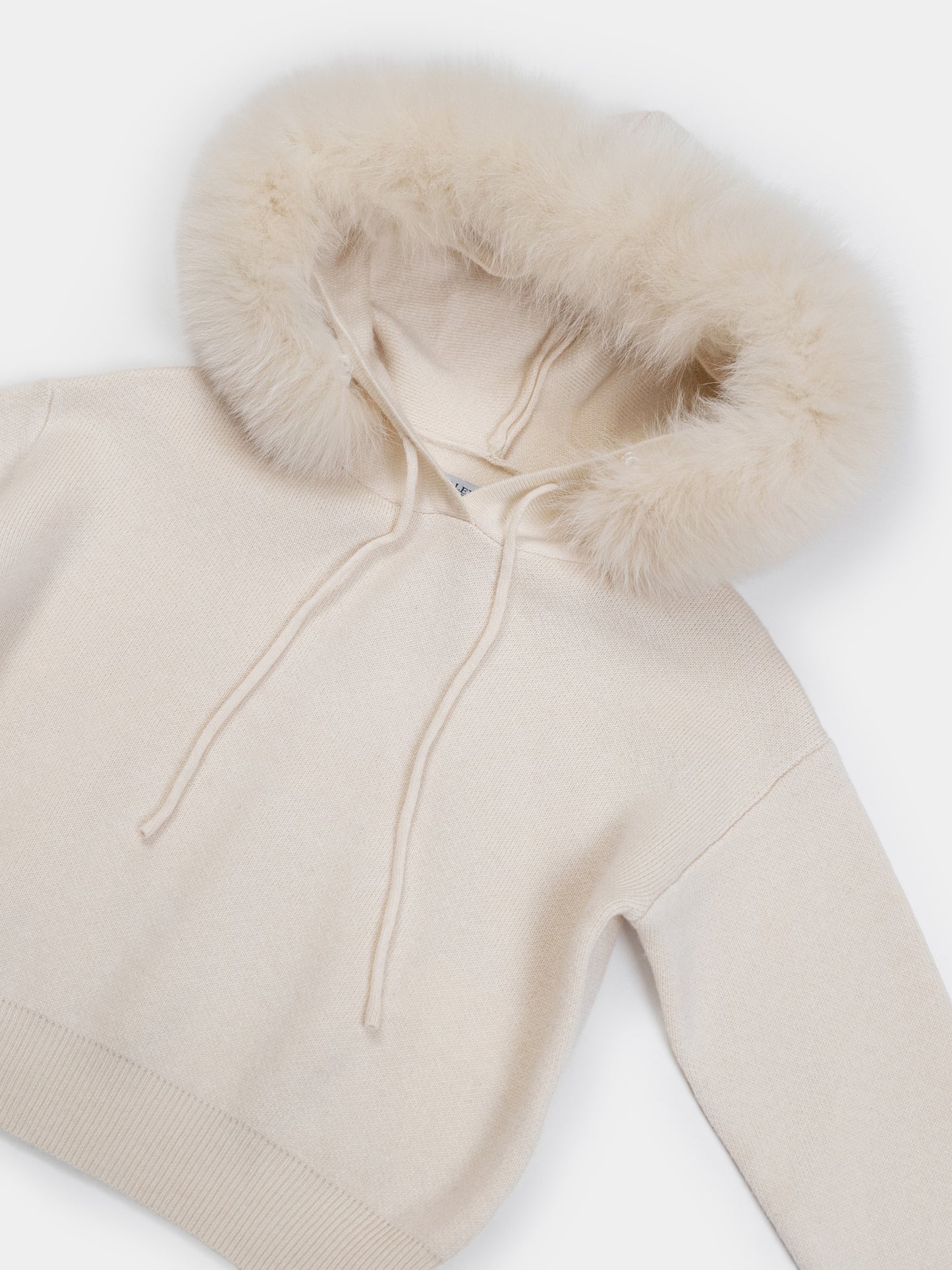 Wool-Blend Knit Children's set with Dyed Fox Fur