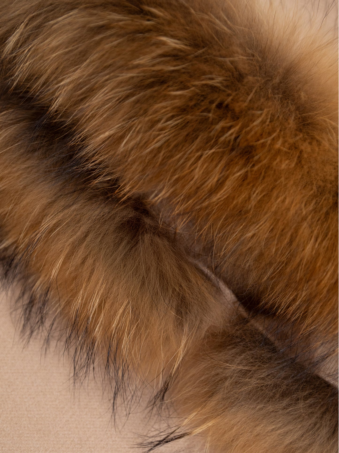 Wool-Blend Knit Woman set with Raccoon Fur