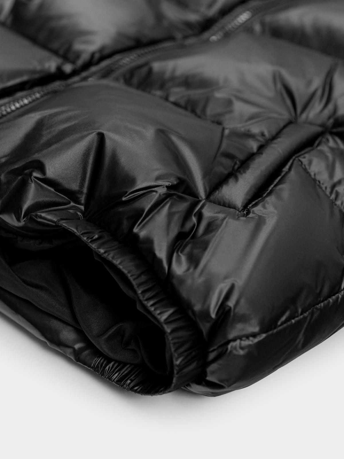 Children’s Goose Down Jacket with Silver Fox Fur Trim (Black)