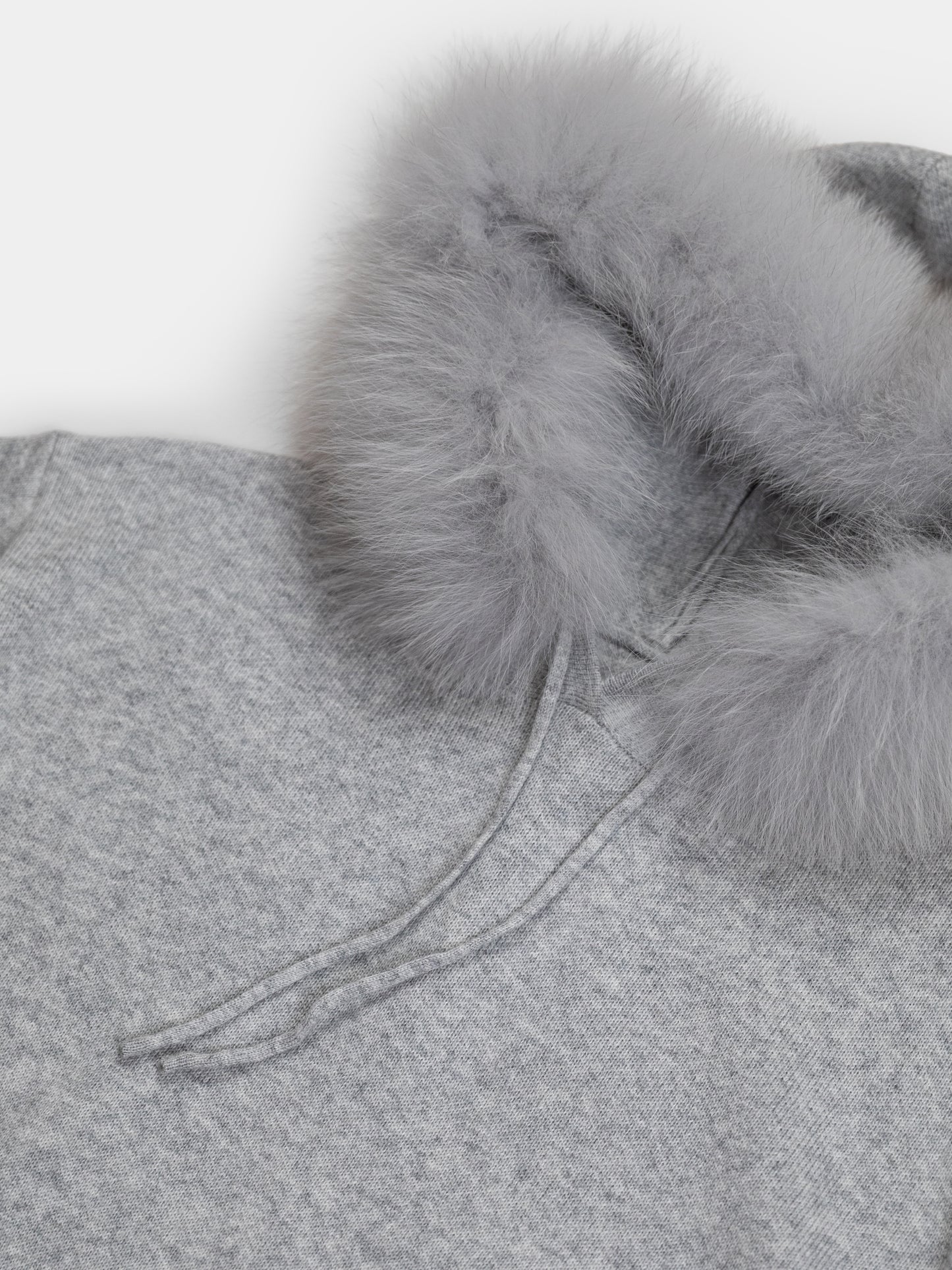 Wool-Blend Knit Children's set with Dyed Fox Fur