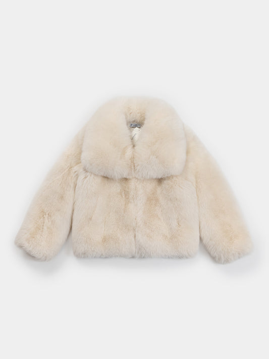 Women's Ivory Fox Fur Coat