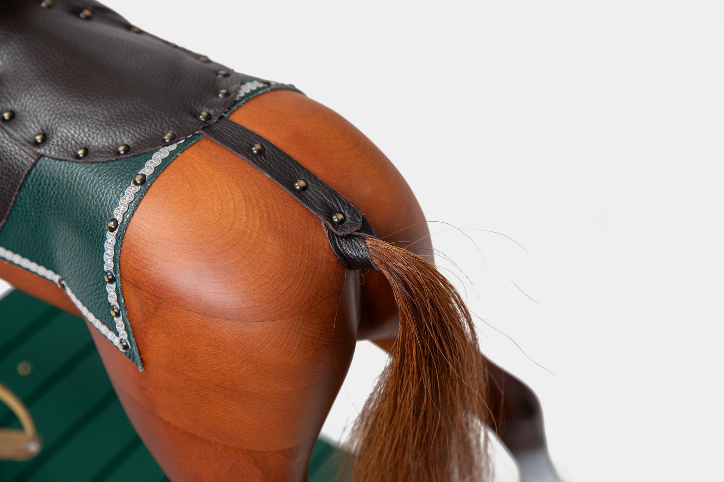 Heirloom Rocking Horse — Solid Wood, Leather, Horsehair, Custom Engraving