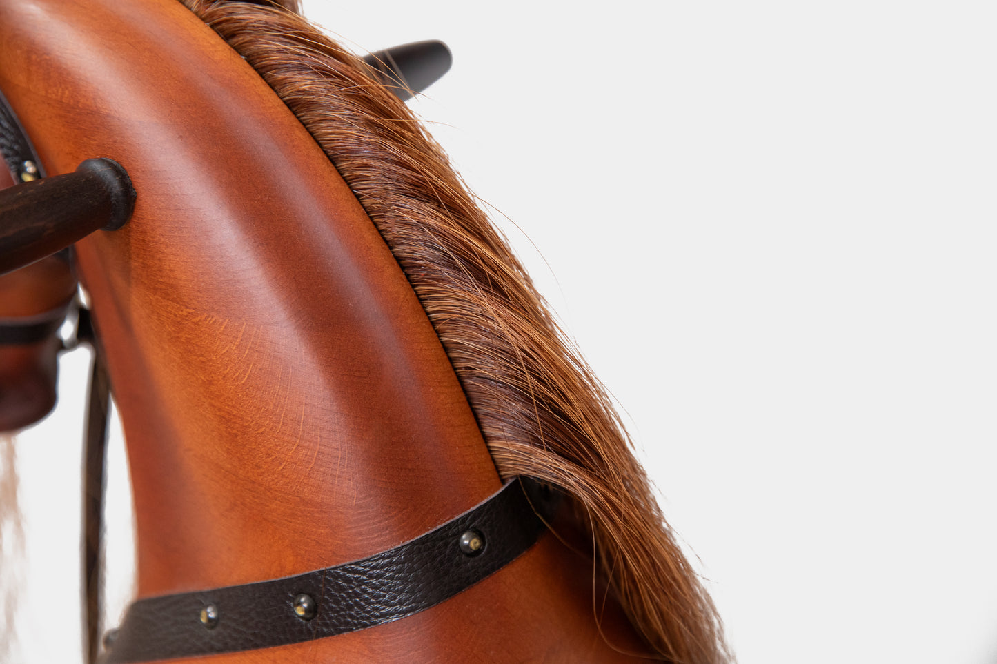 Heirloom Rocking Horse — Solid Wood, Leather, Horsehair, Custom Engraving