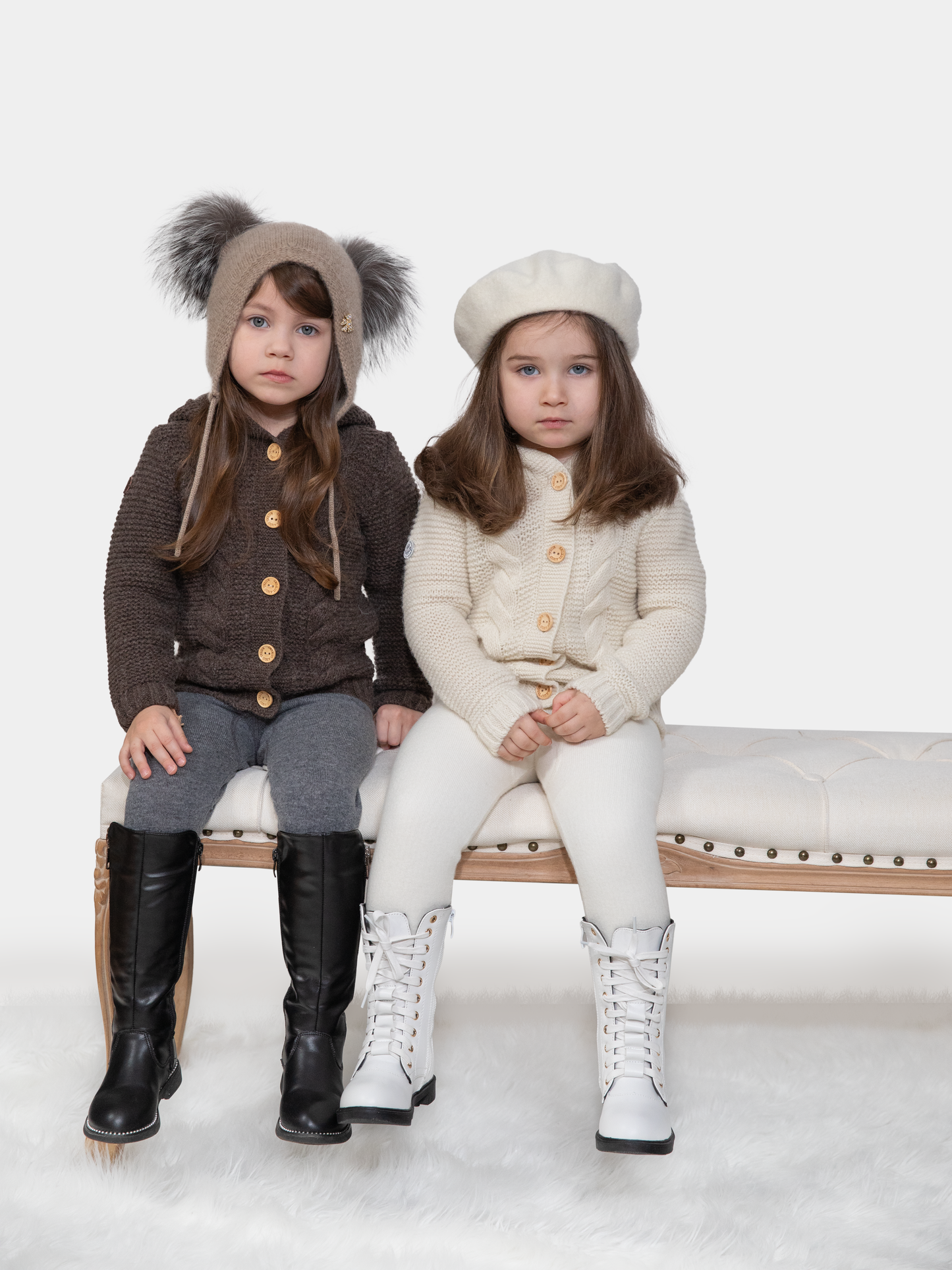 4.1 Merino Wool Pants/Leggings for Toddler/Little GIRL or BOY (Ivory)