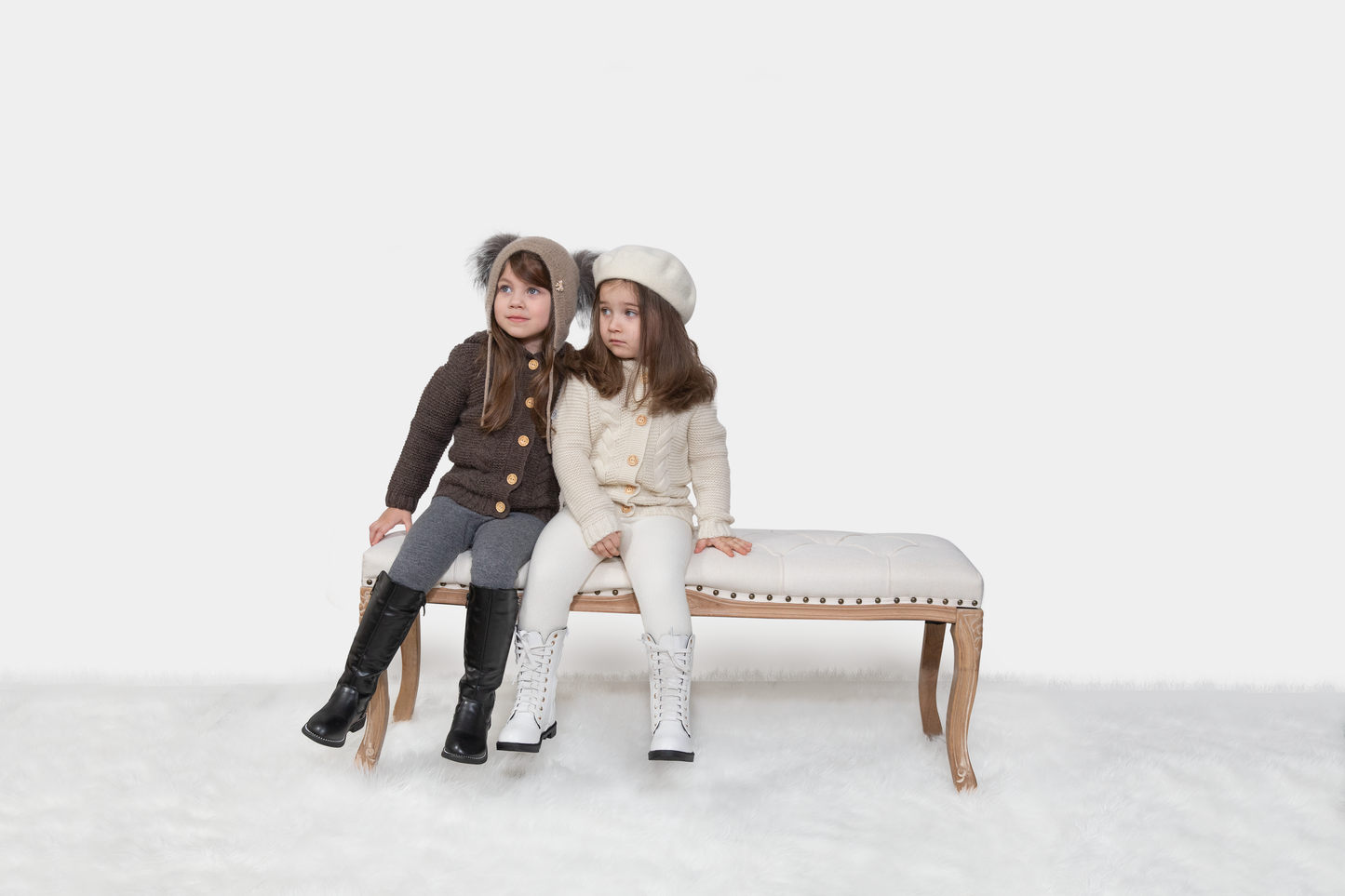 4.1 Merino Wool Pants/Leggings for Toddler/Little GIRL or BOY (Ivory)