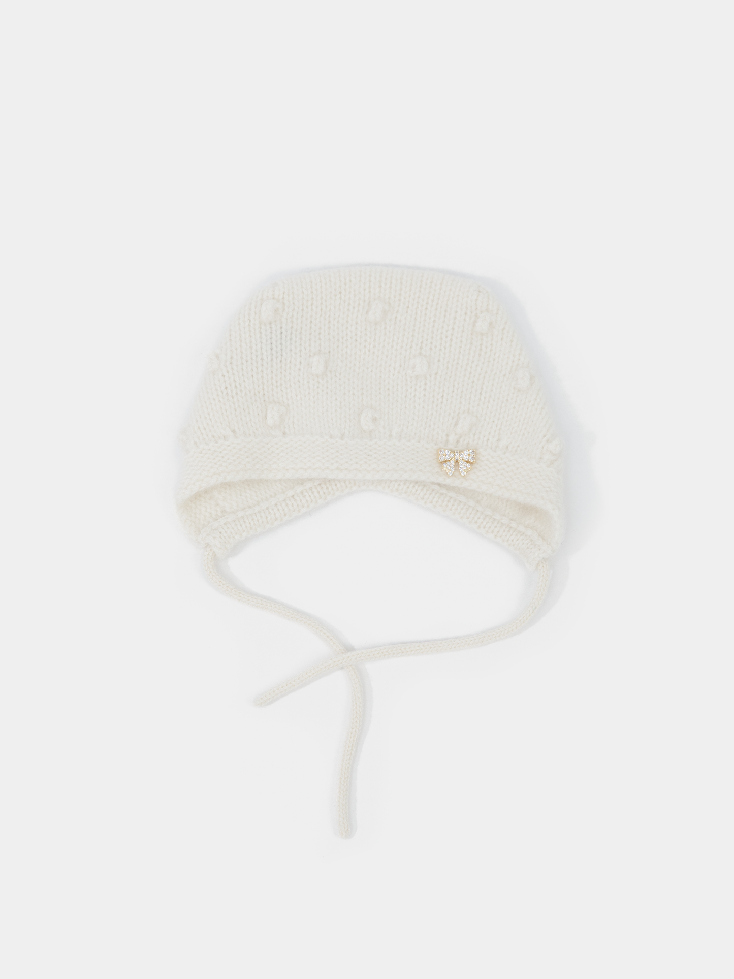 9.1 Fluffy White Cashmere Bonnet