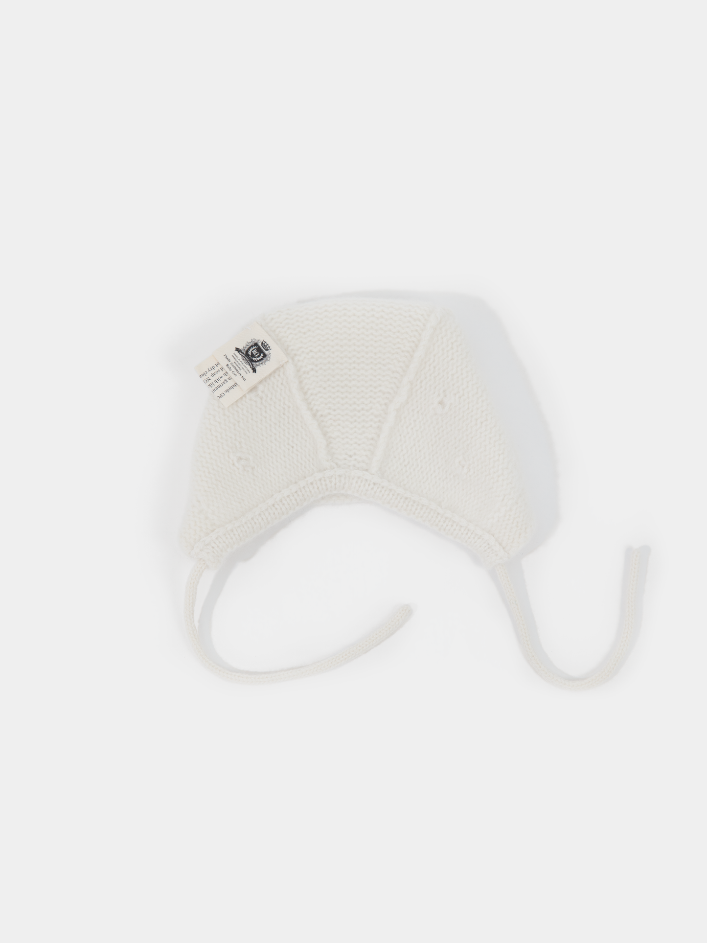 9.1 Fluffy White Cashmere Bonnet