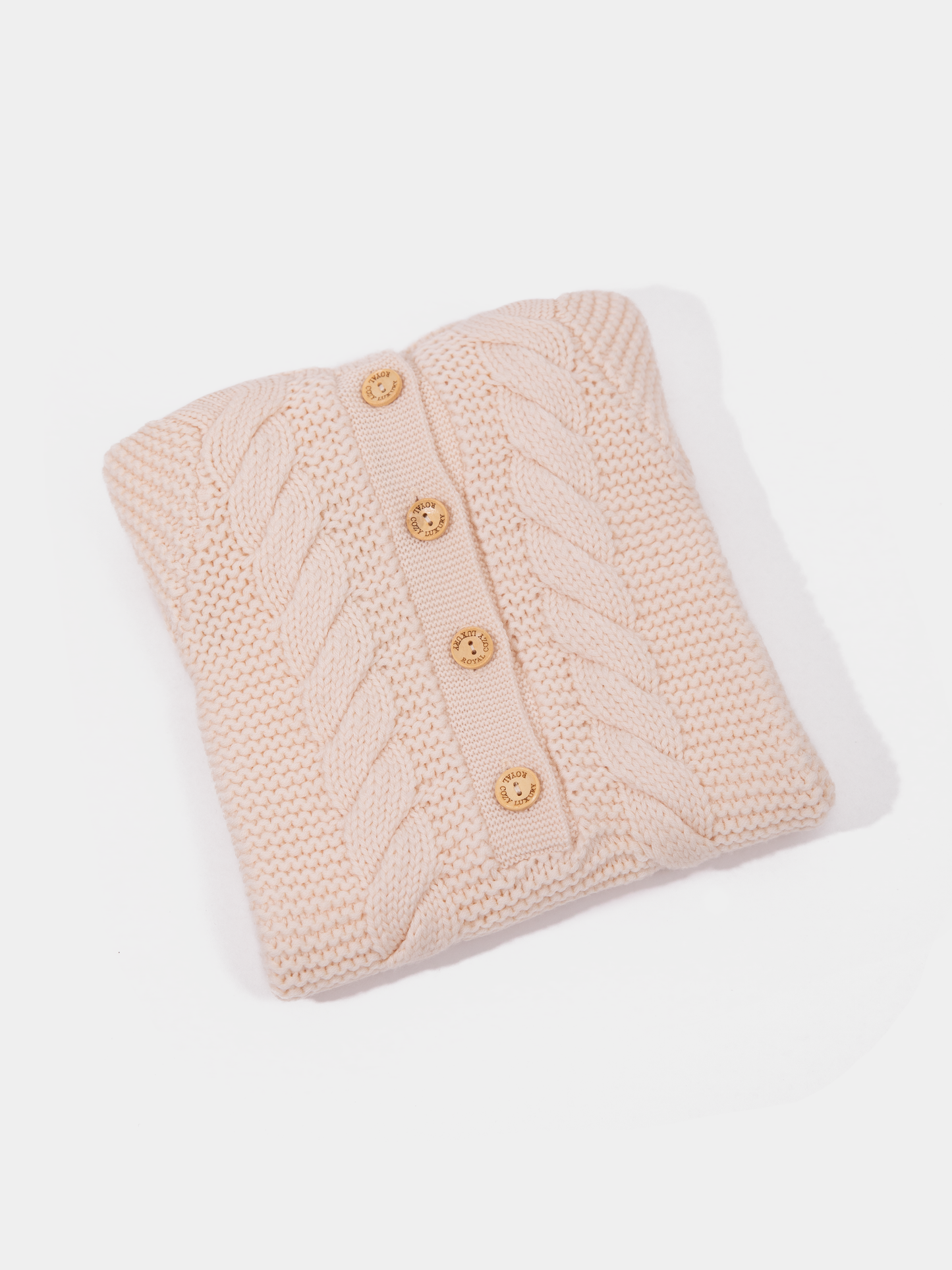 16 Two-layer Chunky Knit AUSTRALIAN MERINO WOOL jumpsuit for baby (Light Beige)