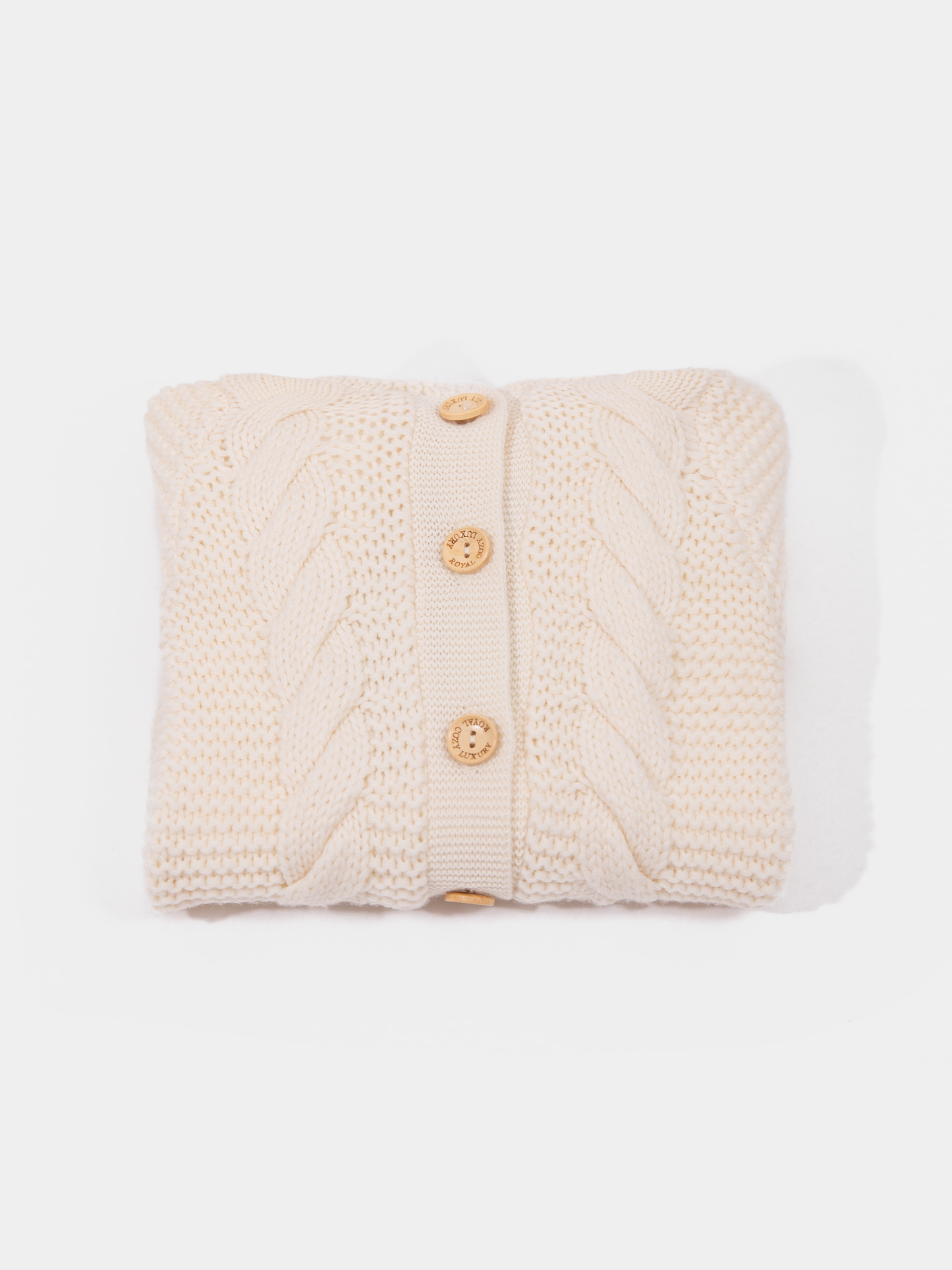 16.1 Two-layer Chunky Knit AUSTRALIAN MERINO WOOL jumpsuit for baby (Milk White)