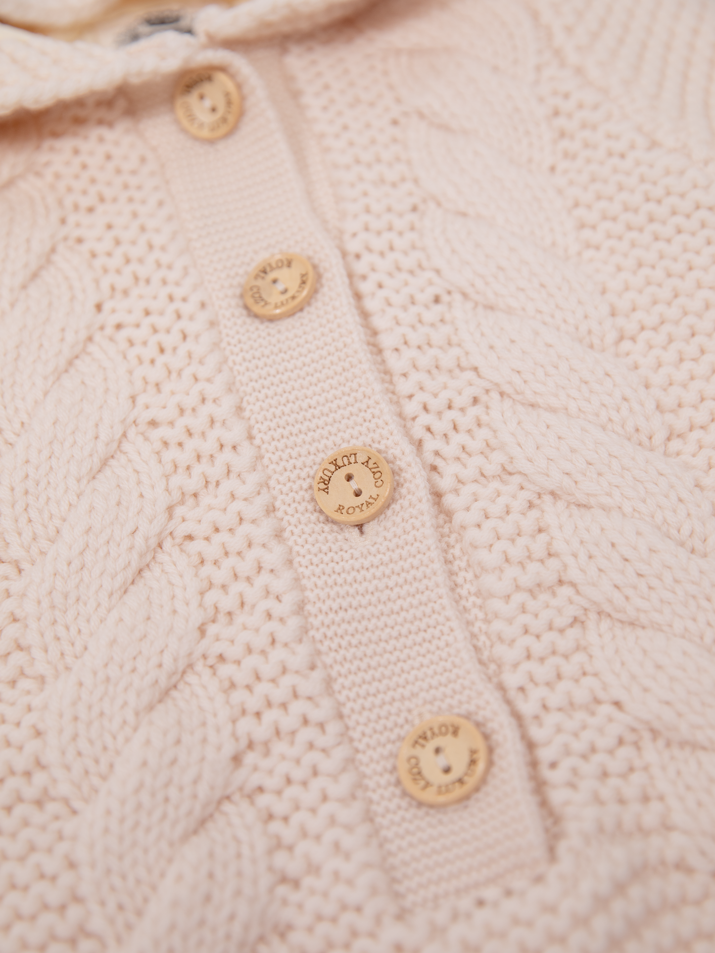 16 Two-layer Chunky Knit AUSTRALIAN MERINO WOOL jumpsuit for baby (Light Beige)