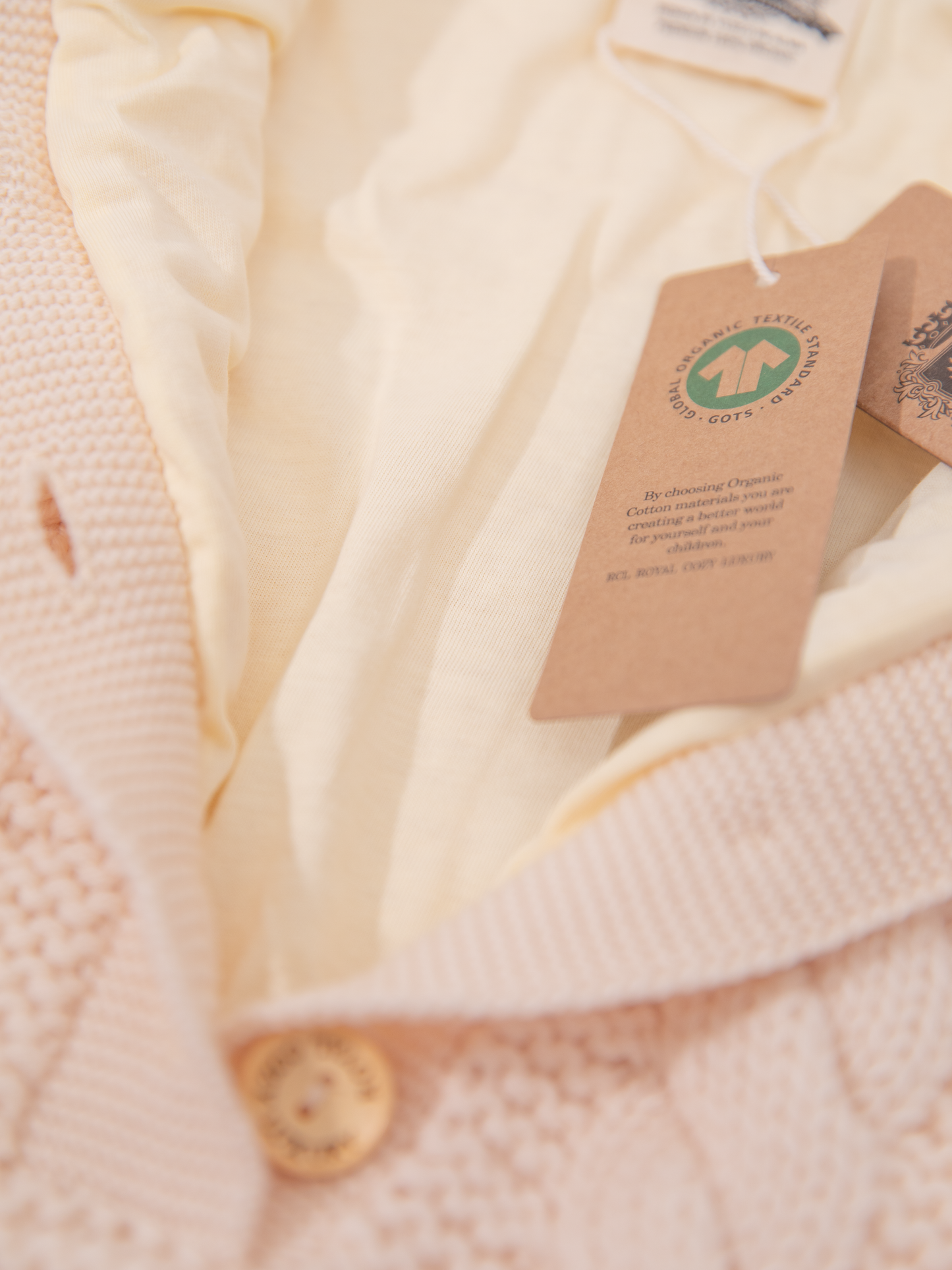 16 Two-layer Chunky Knit AUSTRALIAN MERINO WOOL jumpsuit for baby (Light Beige)