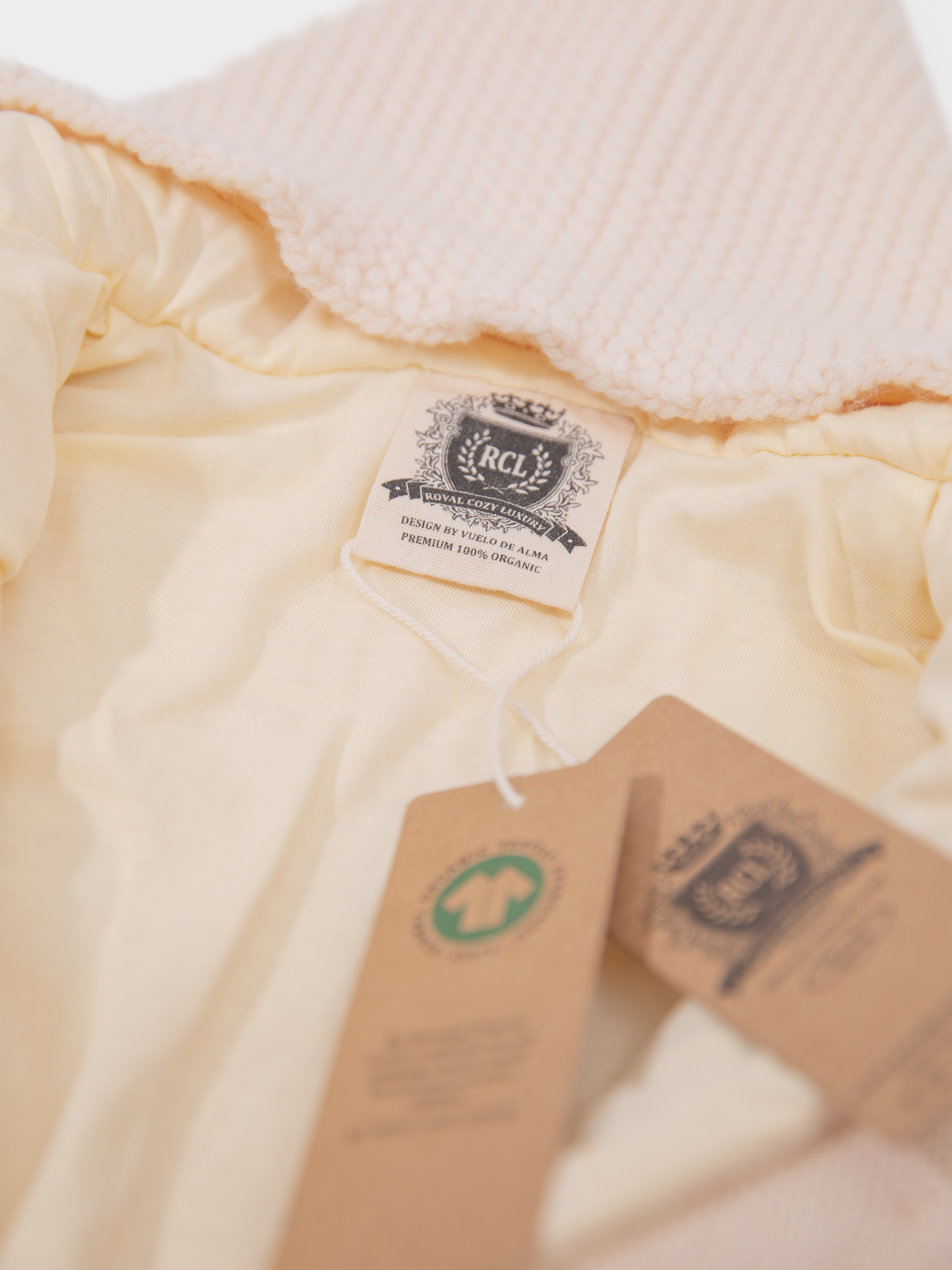 16 Two-layer Chunky Knit AUSTRALIAN MERINO WOOL jumpsuit for baby (Light Beige)