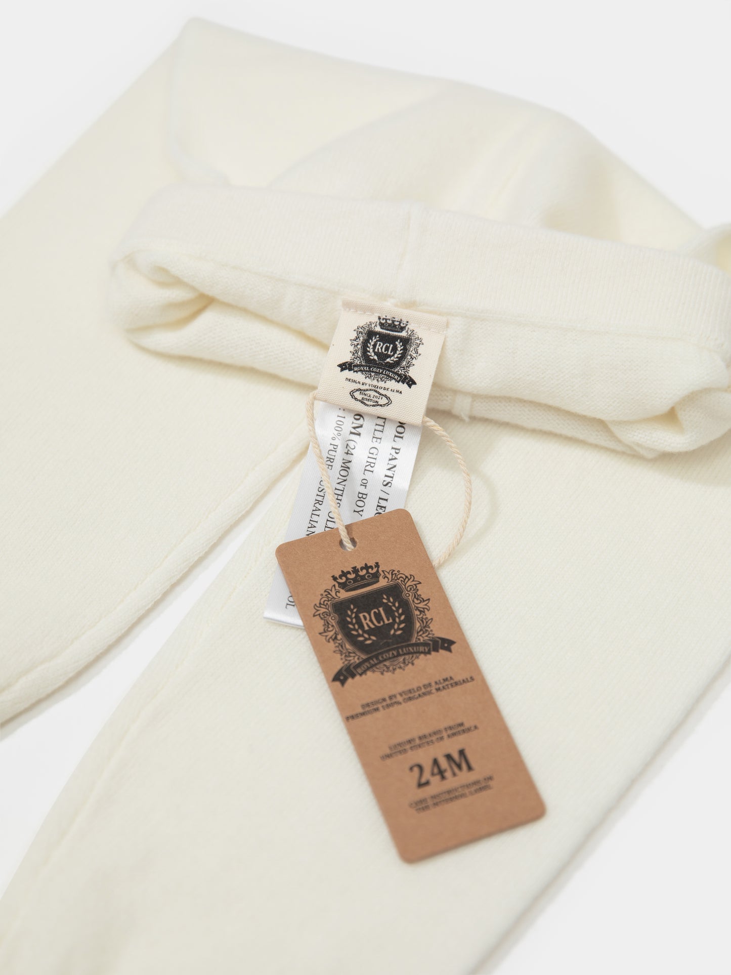 4.1 Merino Wool Pants/Leggings for Toddler/Little GIRL or BOY (Ivory)