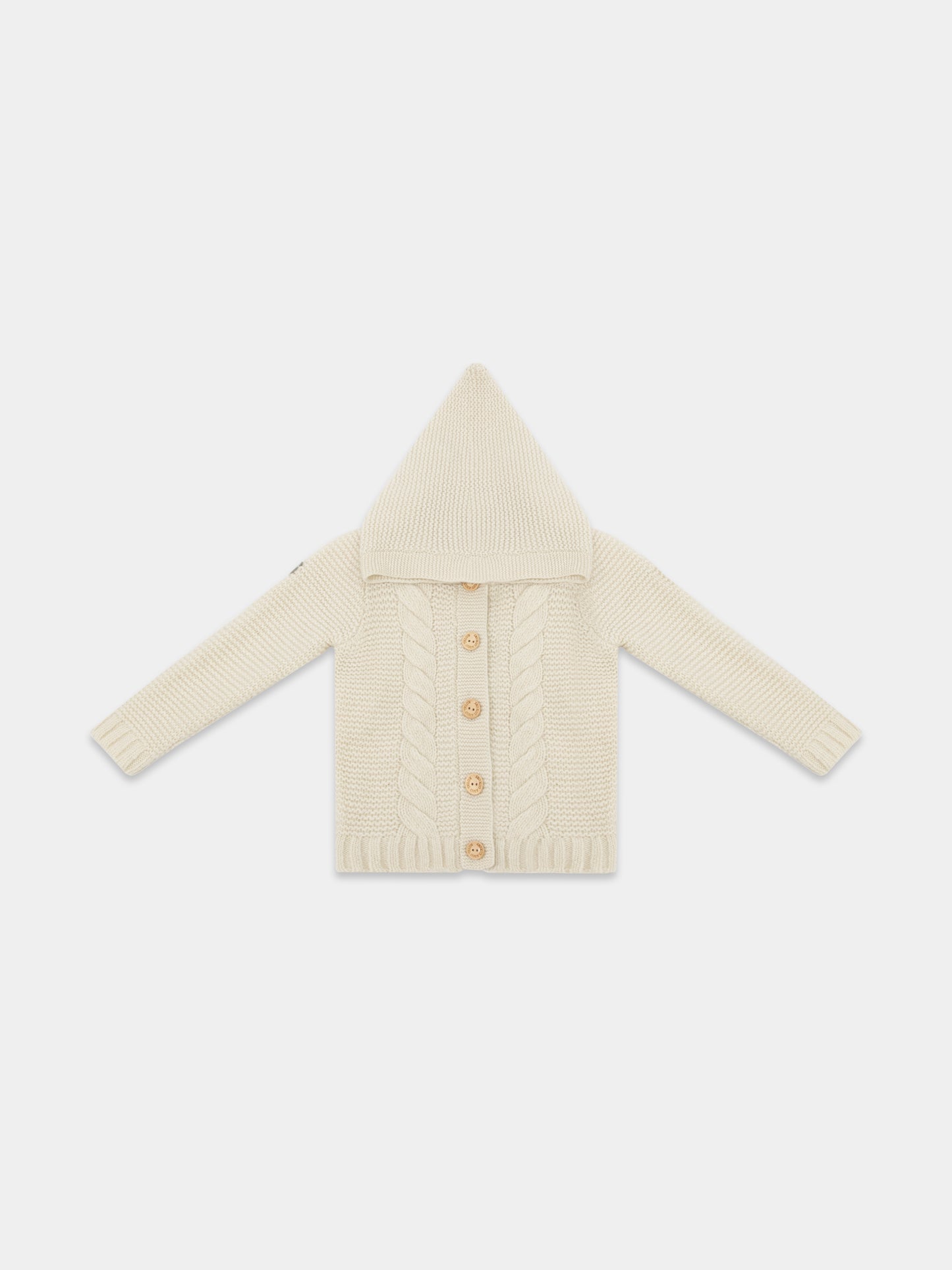 5 Chunky Knit Merino wool cardigan – “New England” (Brown)