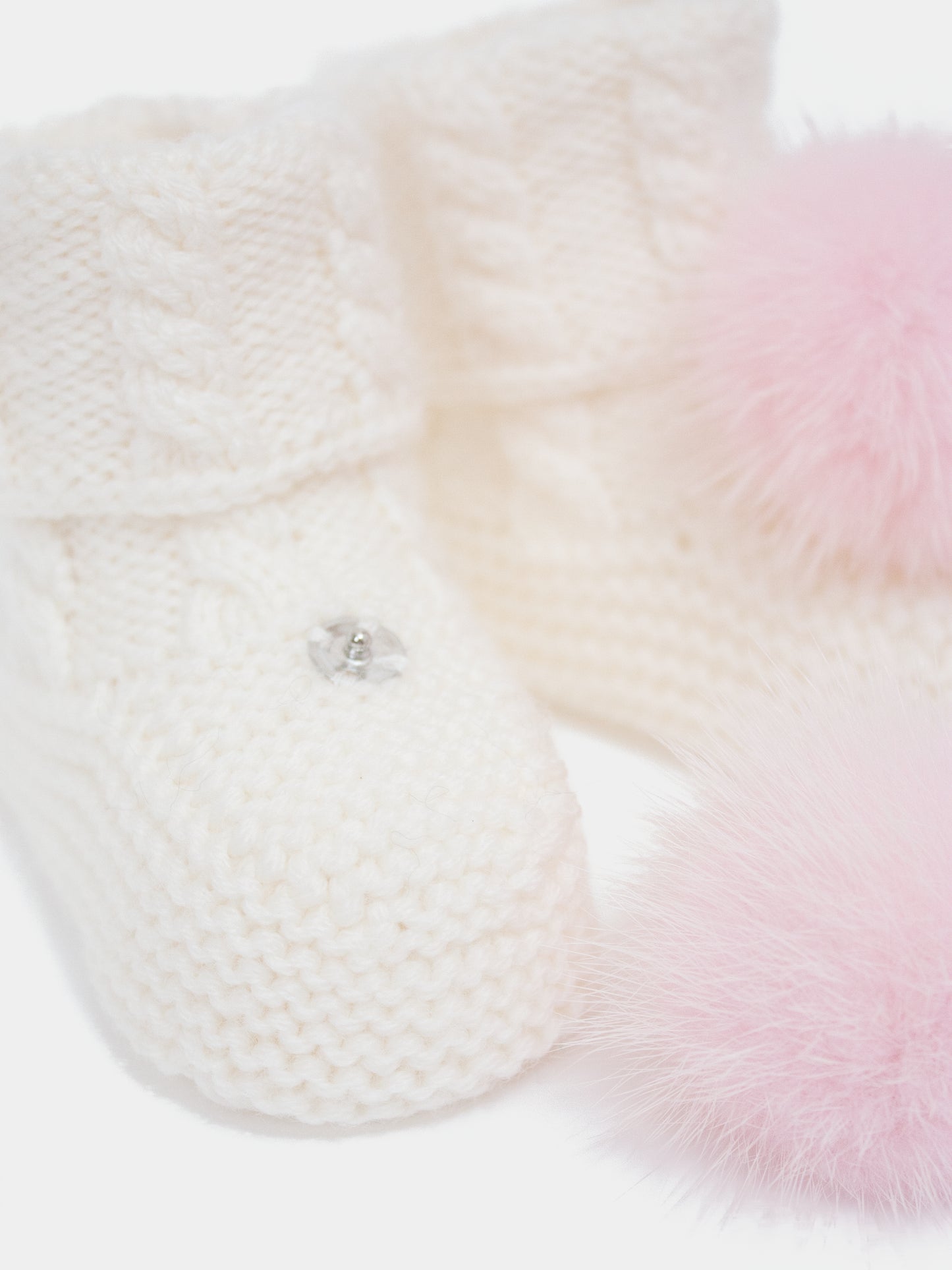 7.1 “New England” merino wool booties (Pink PomPoms)